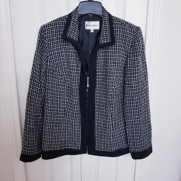 Lined, Lightweight, Tweed, Zip Up Blazer/Jacket - Picture 7 of 10
